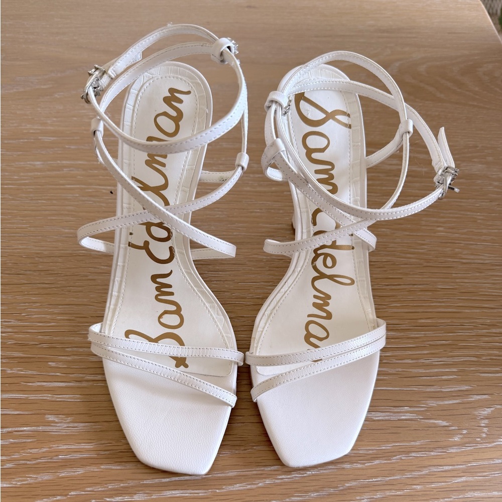 Sam Edelman White Strappy Sandals